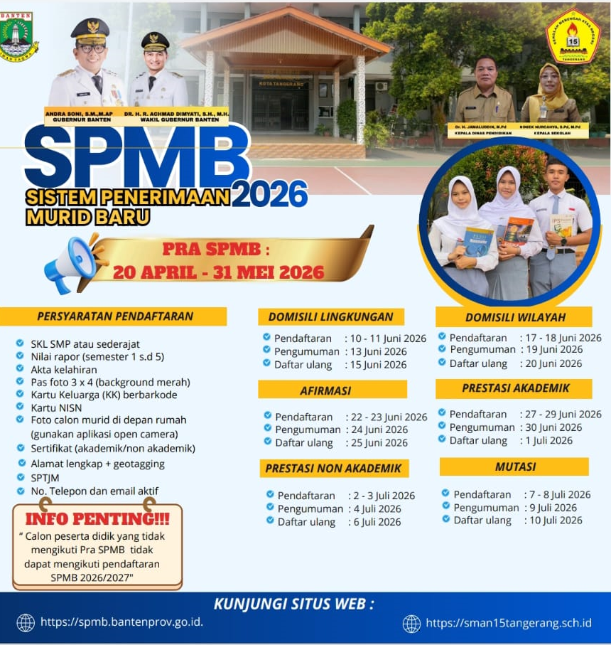 SPMB SMAN 15 TANGERANG 2026
